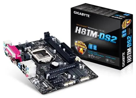 GIGABYTE H81M-DS2 3.0 mATX MB LGA1150 2xDDR3 VGA GbE LAN 3xPCIe 2xSATA3 2xSATA2 2xUSB3.0 6xUSB2.0 ~GA-H81M-S2PV ~GA-B85M-D3H GIGABYTE