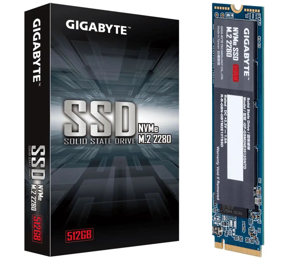 GIGABYTE M.2 PCIe NVMe SSD 512GB V2 1700/1550 MB/s 270K/340K IOPS 2280 80mm 1.5M hrs MTBF HMB TRIM SMART Solid State Drive 5yrs ~GP-GSM2NE8512GNTD GIGABYTE