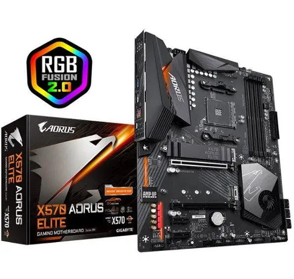 GIGABYTE X570 AORUS ELITE WIFI Ryzen AM4 ATX Motherboard 4xDDR4 4xPCIE 2xM.2 RealtekÂ® ALC1200 HDA Intel GbE LAN 6xSATA 1xUSB-C 10xUSB3.2 GIGABYTE
