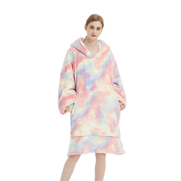 GOMINIMO Hoodie Blanket Adult Tie-Dyed Beige GO-HB-125-AYS from Deals499 at Deals499