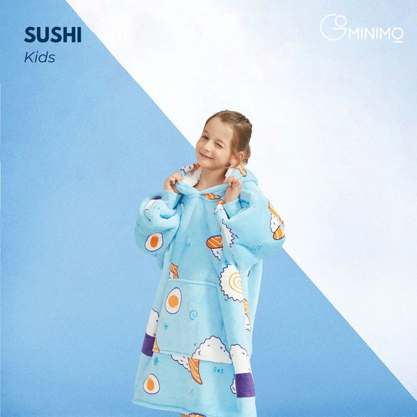 GOMINIMO Hoodie Blanket Kids Sushi Blue HM-HB-114-AYS from Deals499 at Deals499