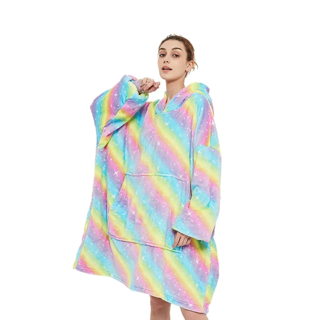 GOMINIMO Hoodie Blanket Rainbow Design HM-HB-103-AYS from Deals499 at Deals499