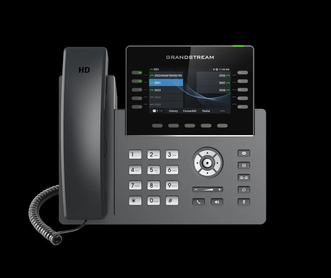 GRANDSTREAM GRP2615 10 Line IP Phone, 16 SIP Accounts, 480x272 Colour Screen, HD Audio, Powerable Via POE GRANDSTREAM