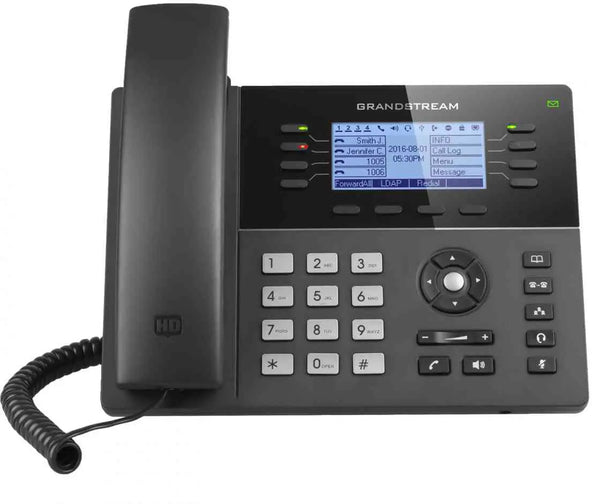 GRANDSTREAM GXP1782 8 Line IP Phone, 4 SIP Accounts, 200x80 Pixel Backlit Display, HD Audio, Dual-Switched Gigabit Port, Powerable Via POE. GRANDSTREAM
