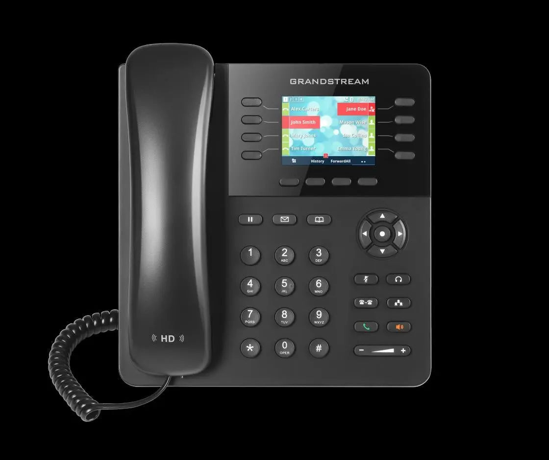 GRANDSTREAM GXP2135 8 Line IP Phone, 4 SIP Accounts, 320x240 Colour LCD Screen, HD Audio, Built-In Bluetooth, Powerable Via POE GRANDSTREAM
