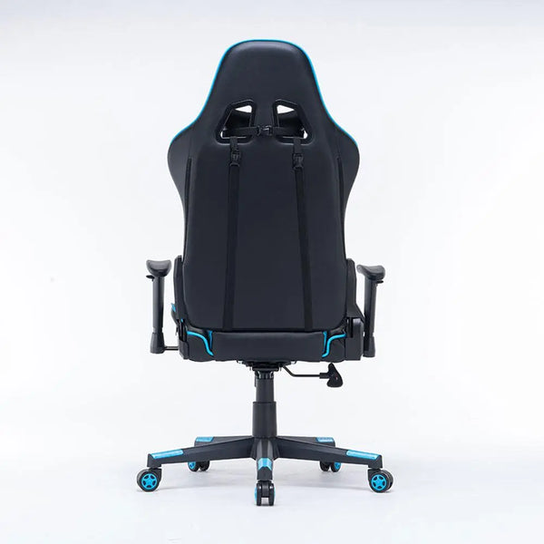 Gaming Chair Ergonomic Racing chair 165° Reclining Gaming Seat 3D Armrest Footrest Blue Black Deals499