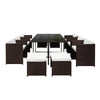 Gardeon 11 Piece PE Wicker Outdoor Dining Set - Brown & White Deals499