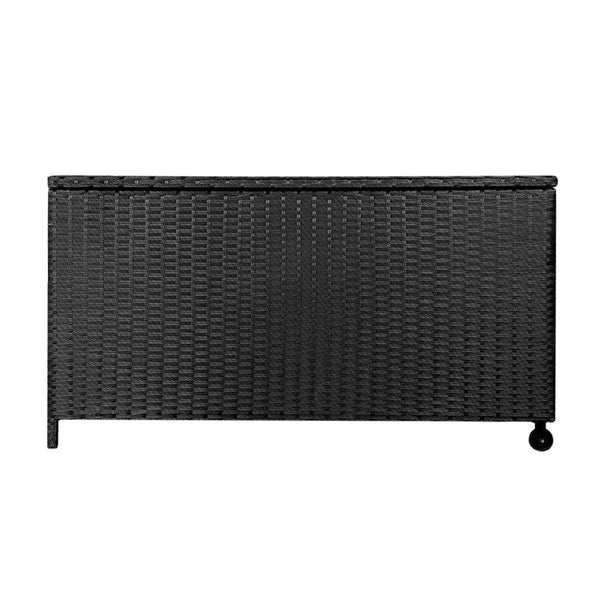 Gardeon 320L Outdoor Wicker Storage Box - Black Deals499