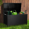 Gardeon 320L Outdoor Wicker Storage Box - Black Deals499