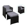 Gardeon 9 Piece Wicker Outdoor Dining Set - Black & Grey Deals499
