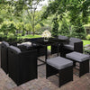 Gardeon 9 Piece Wicker Outdoor Dining Set - Black & Grey Deals499