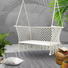 Gardeon Camping Hammock Chair Patio 2 Person Swing Hammocks Double Portable Cream Deals499