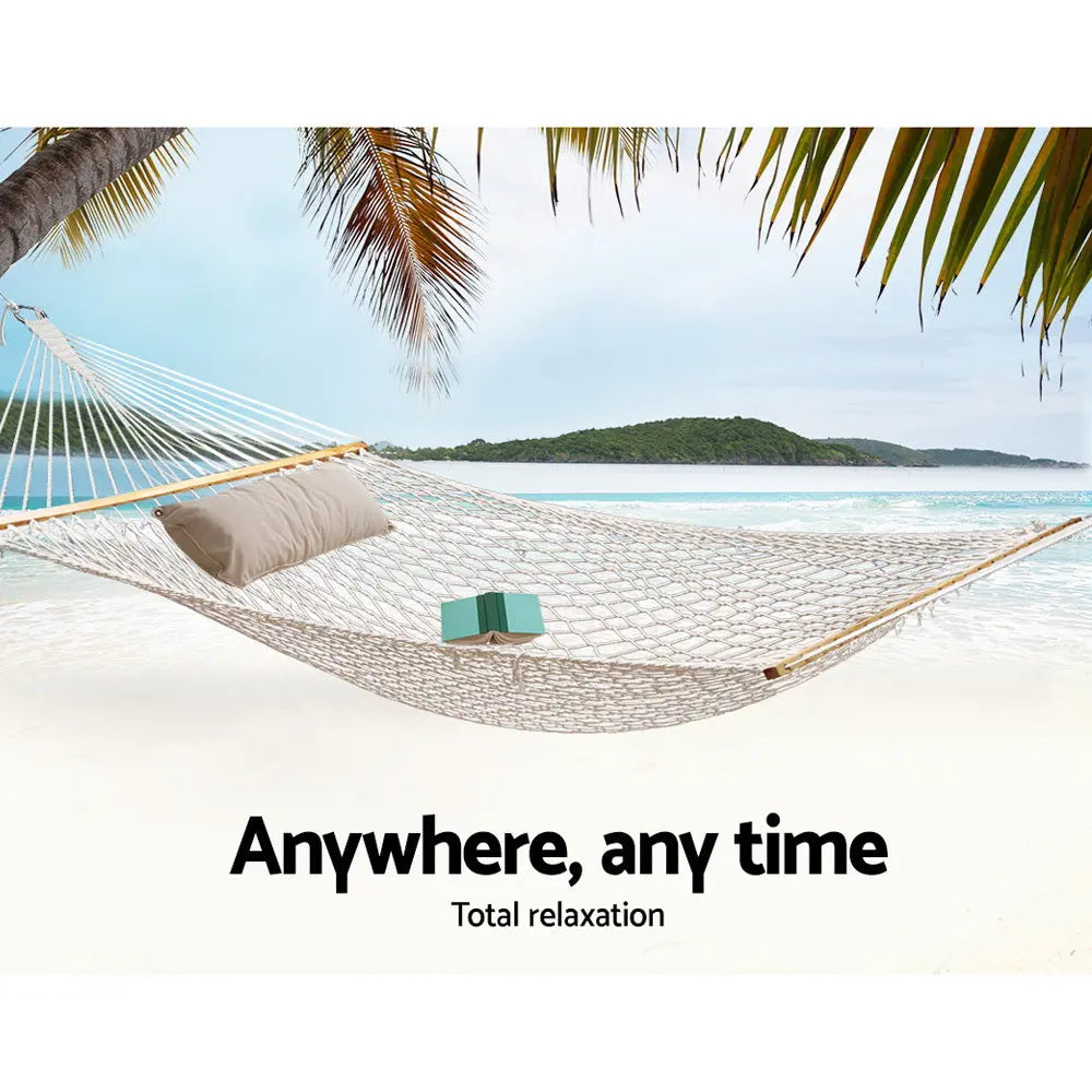 Gardeon Double Swing Hammock Bed Cream Deals499