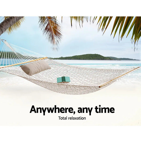 Gardeon Double Swing Hammock Bed Cream Deals499