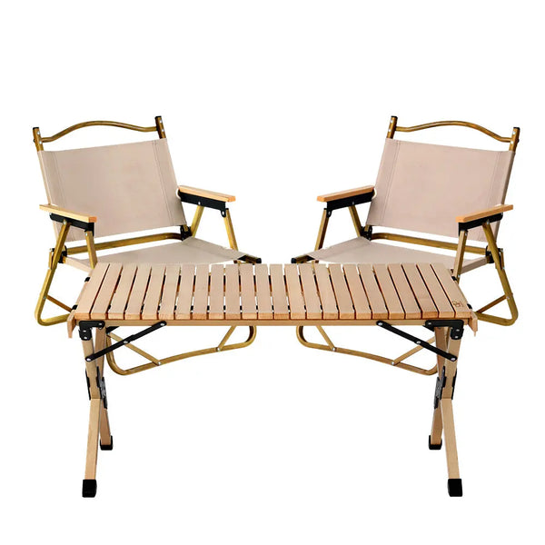 Gardeon Outdoor Furniture Picnic Table and Chairs Camping Wooden Egg Roll Portable Desk Deals499