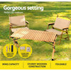 Gardeon Outdoor Furniture Picnic Table and Chairs Camping Wooden Egg Roll Portable Desk Deals499
