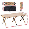 Gardeon Outdoor Furniture Picnic Table and Chairs Wooden Egg Roll Camping Desk Deals499