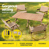 Gardeon Outdoor Furniture Picnic Table and Chairs Wooden Egg Roll Camping Desk Deals499