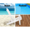 Gardeon Outdoor Sun Lounge Beach Chairs Table Setting Wooden Adirondack Patio Chair White Deals499
