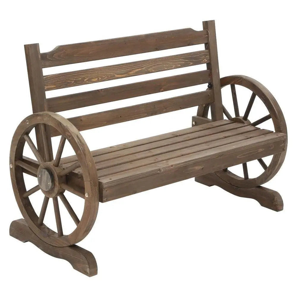 Gardeon Park Bench Wooden Wagon Chair Outdoor Garden Backyard Lounge Furniture Deals499