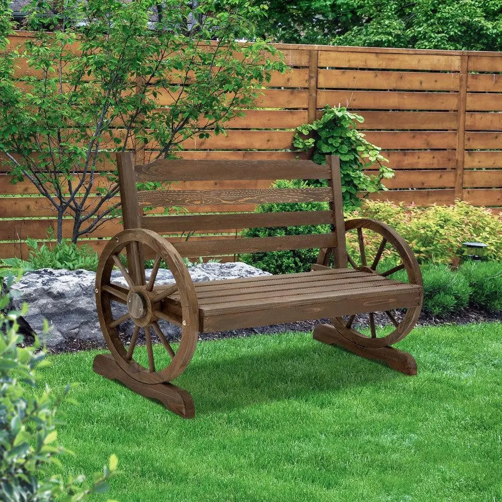 Gardeon Park Bench Wooden Wagon Chair Outdoor Garden Backyard Lounge Furniture Deals499