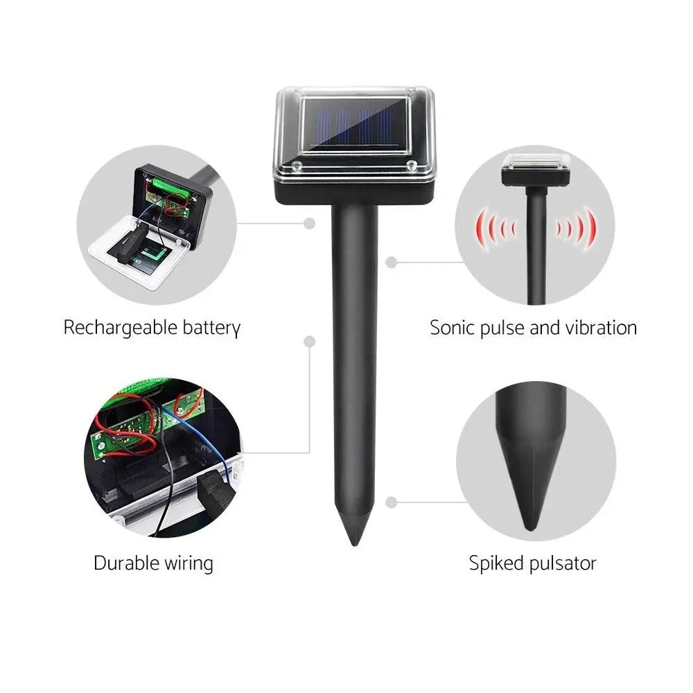 Gardeon Solar Snake Repeller 8X Multi Pulse Ultrasonic Powered Pest Repellent Deals499