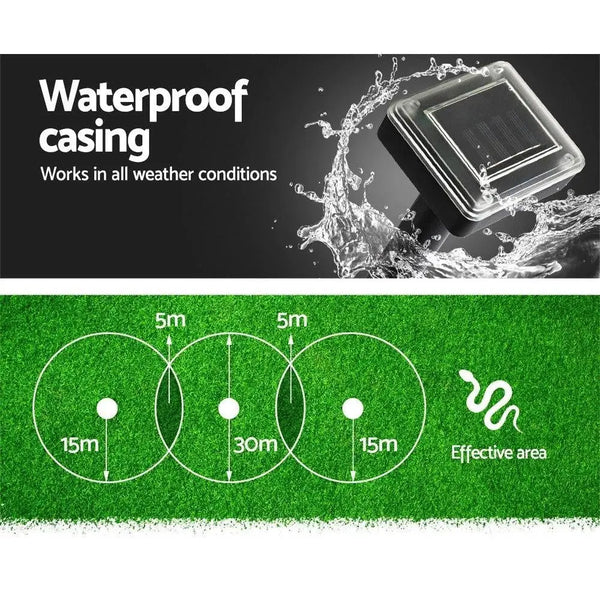 Gardeon Solar Snake Repeller 8X Multi Pulse Ultrasonic Powered Pest Repellent Deals499