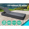 Gardeon Sun Lounge Outdoor Furniture Day Bed Wicker Rattan Garden Sofa Deals499