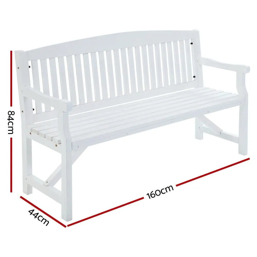 Gardeon Wooden Garden Bench Chair Natural Outdoor Furniture Décor Patio Deck 3 Seater Deals499