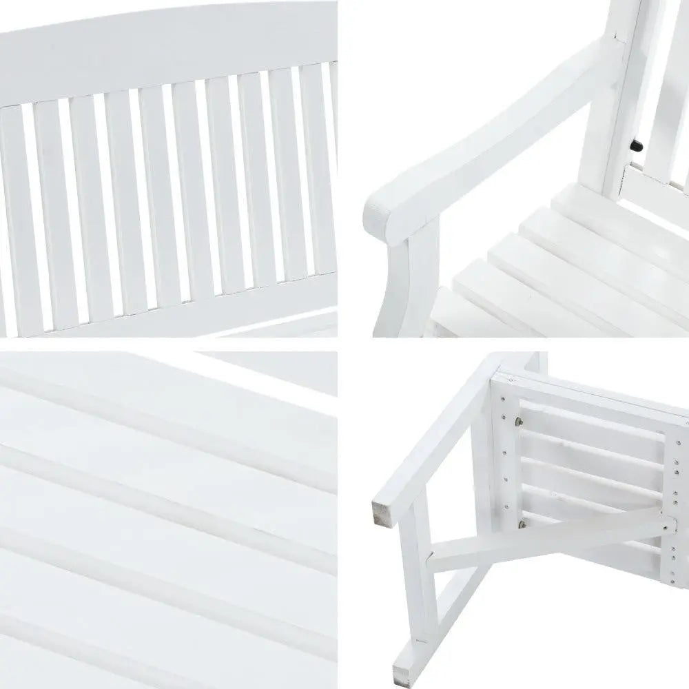 Gardeon Wooden Garden Bench Chair Natural Outdoor Furniture Décor Patio Deck 3 Seater Deals499