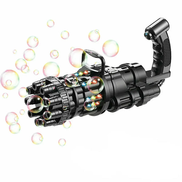 Gatling Bubble Gun Summer Soap Water Bubble Machine Kids Toys With Light Music Black Deals499
