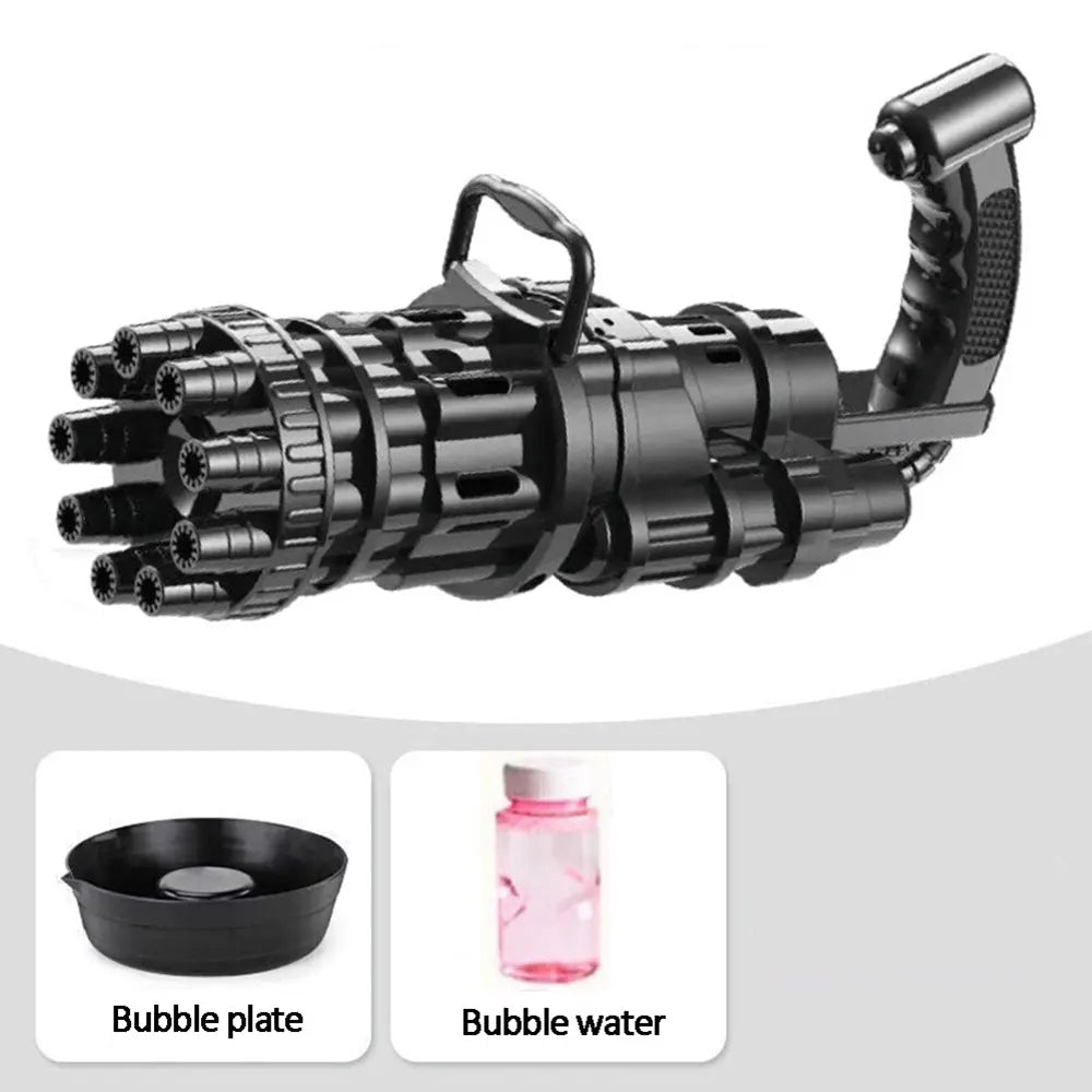 Gatling Bubble Gun Summer Soap Water Bubble Machine Kids Toys With Light Music Black Deals499