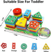 Geometric Wooden Shape sorter Educational Preschool Toddler Toys for 3 to 5 Year Old for Kids Deals499