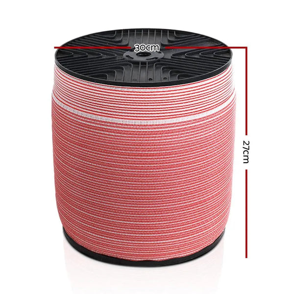 Giantz 1200M Electric Fence Wire Tape Poly Stainless Steel Temporary Fencing Kit Deals499