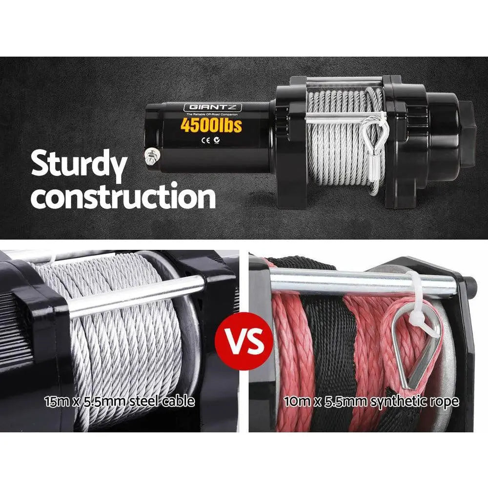 Giantz 12V Wireless Electric Winch Remote with Steel Cable Deals499