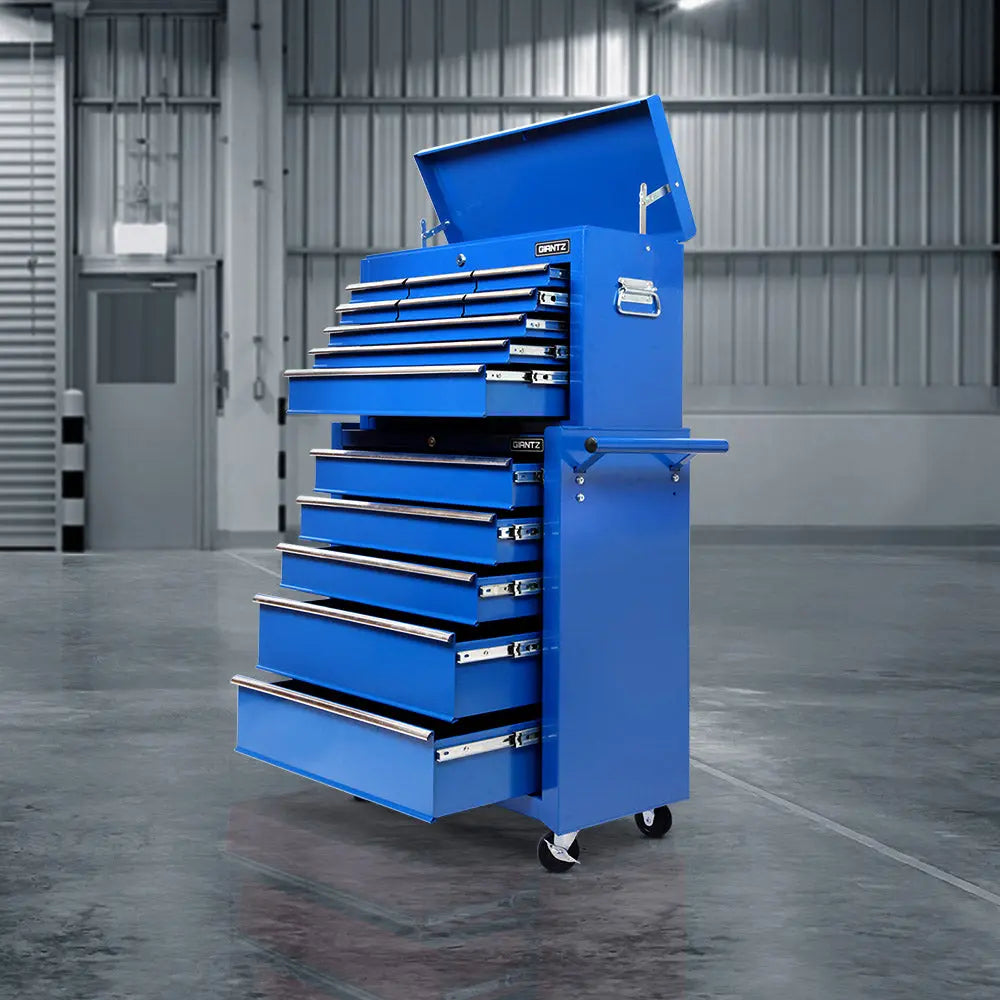 Giantz 14 Drawers Toolbox Chest Cabinet Mechanic Trolley Garage Tool Storage Box Deals499