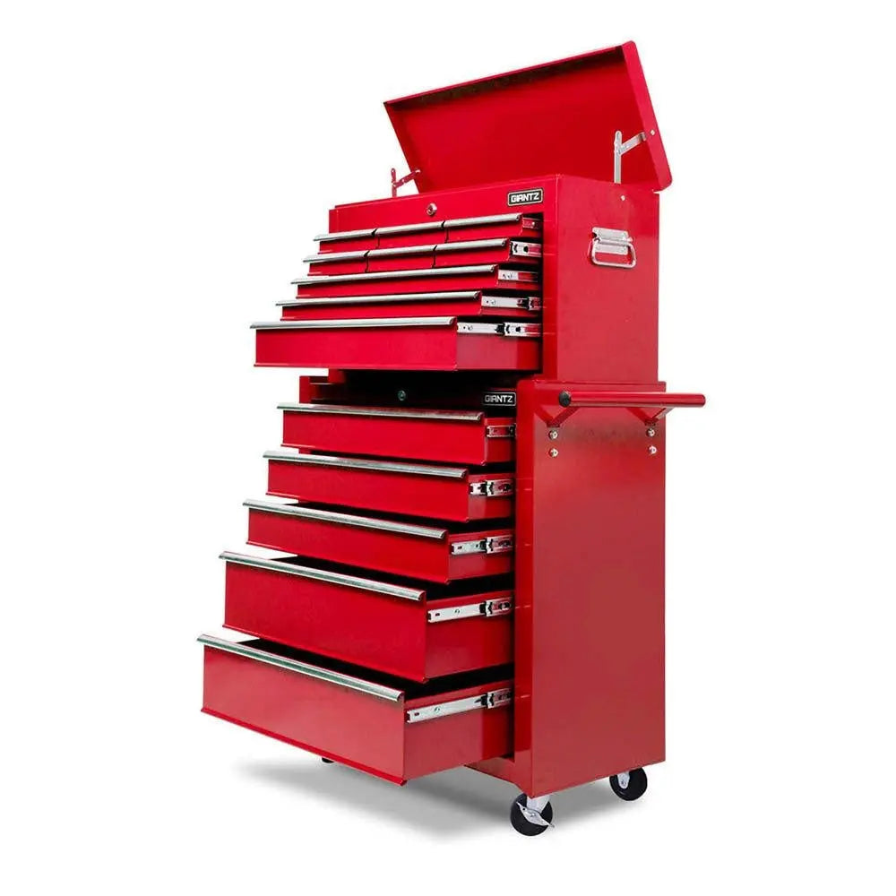 Giantz 14 Drawers Toolbox Chest Cabinet Mechanic Trolley Garage Tool Storage Box Deals499