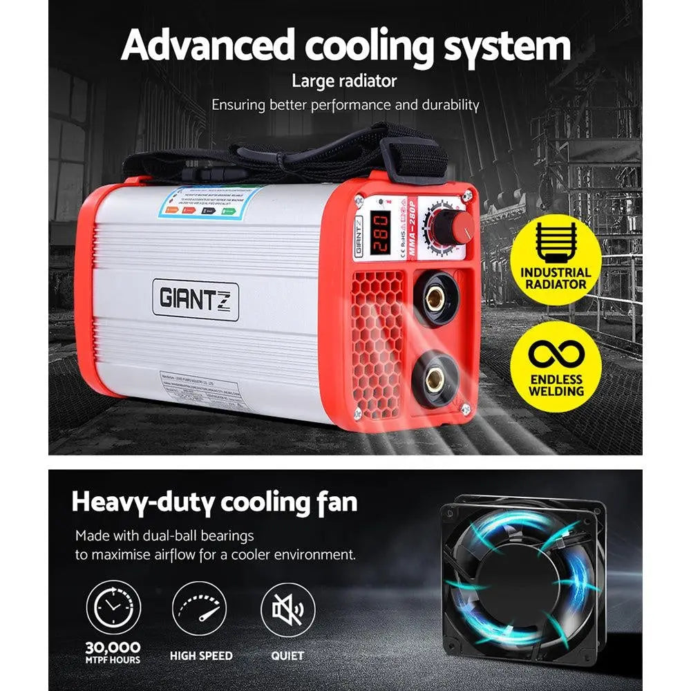 Giantz 280 Amp Inverter Welder DC MMA ARC IGBT Stick Portable Welding Machine Deals499