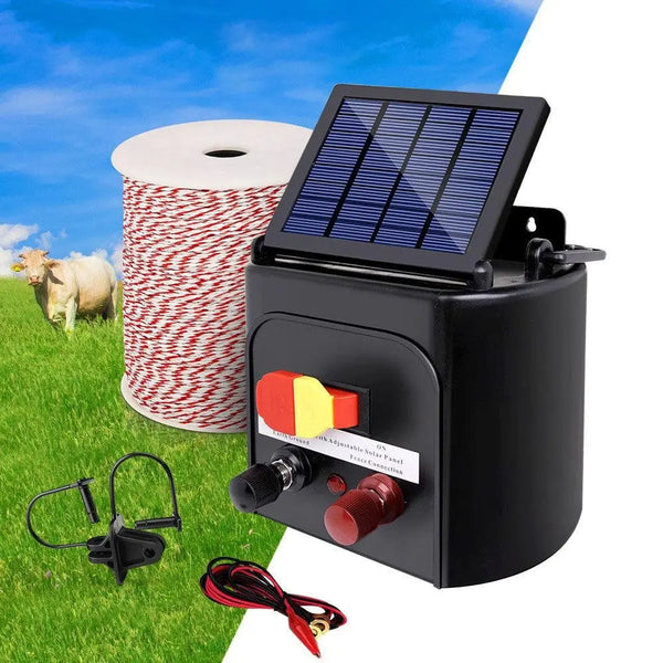 Giantz 3km Solar Electric Fence Energiser Charger with 500M Tape and 25pcs Insulators Deals499