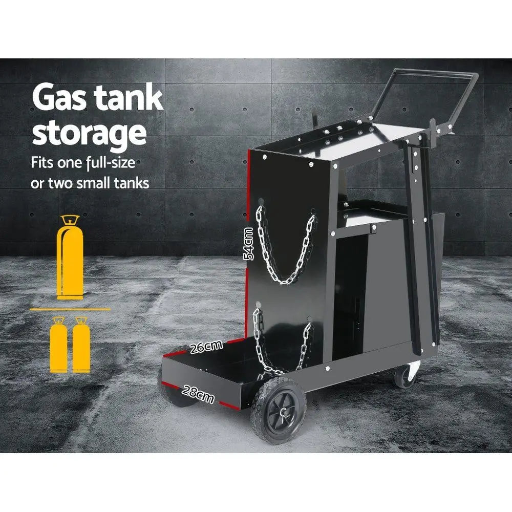 Giantz 4 Drawer Welding Trolley - Black Deals499