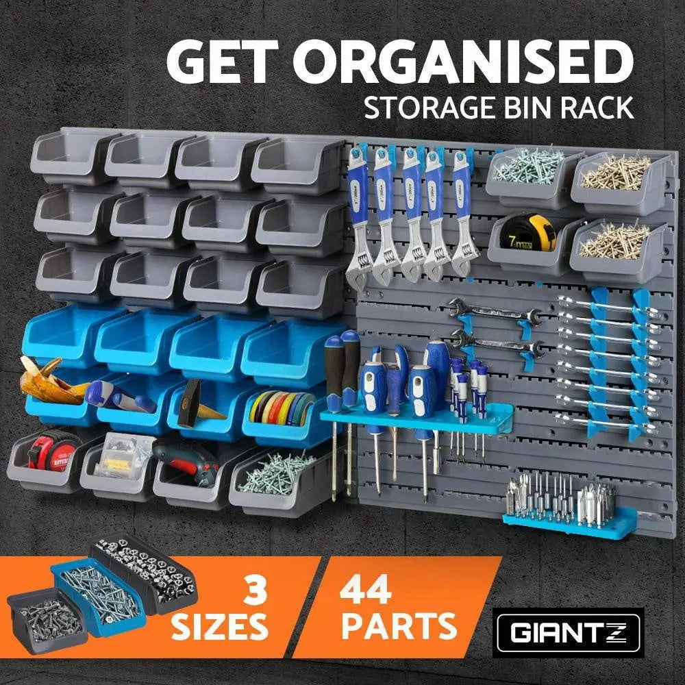 Giantz 44 Bin Wall Mounted Rack Storage Organiser Deals499