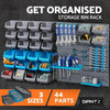 Giantz 44 Bin Wall Mounted Rack Storage Organiser Deals499