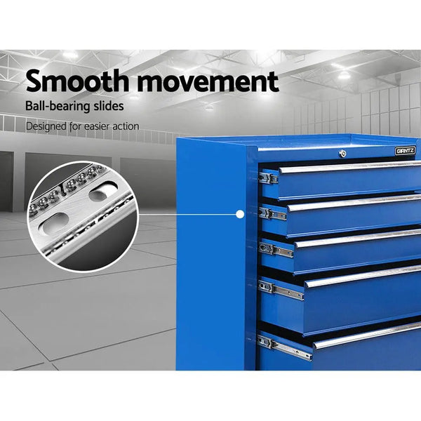 Giantz 5 Drawer Mechanic Tool Box Storage Trolley - Blue Deals499