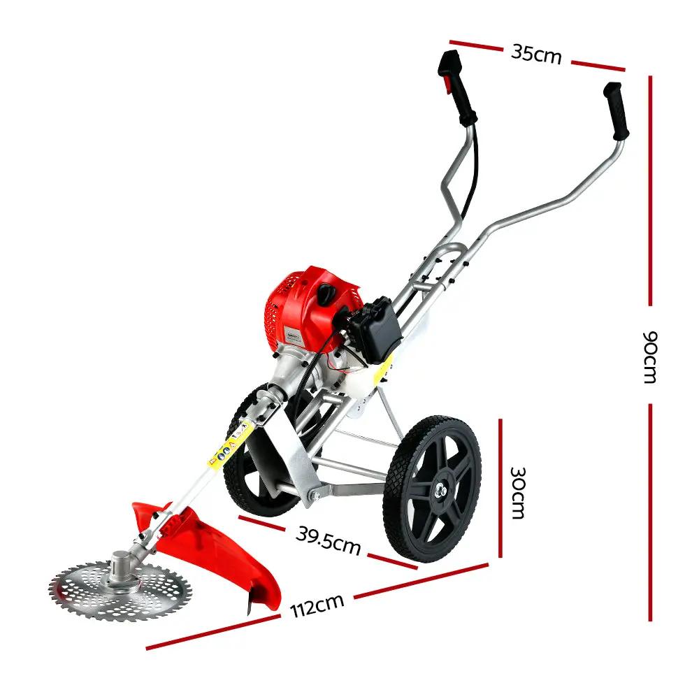 Giantz 62cc Petrol Brush Cutter Whipper Saw Trimmer 2 Stroke 3-in-1 Wheel Deals499
