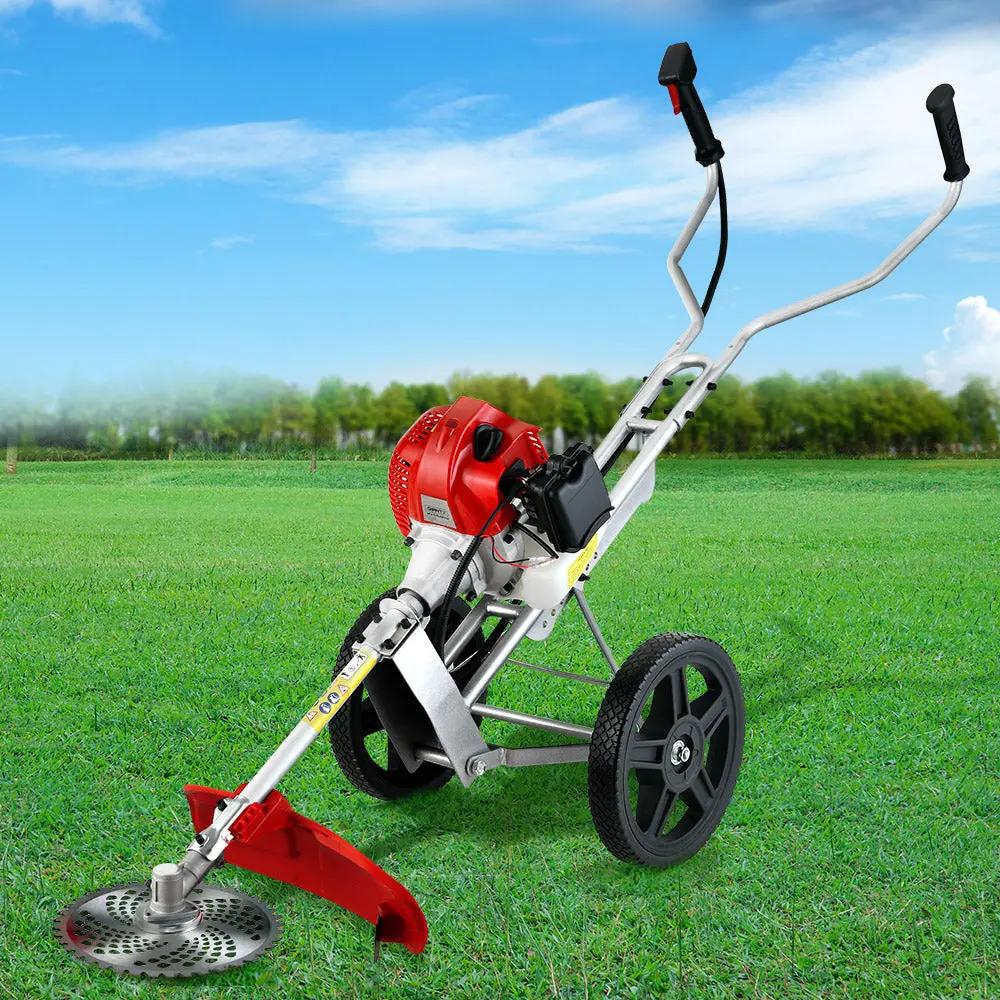 Giantz 62cc Petrol Brush Cutter Whipper Saw Trimmer 2 Stroke 3-in-1 Wheel Deals499