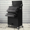 Giantz 7 Drawer Tool Box Cabinet Chest Storage Garage Toolbox Organiser Set Black Deals499