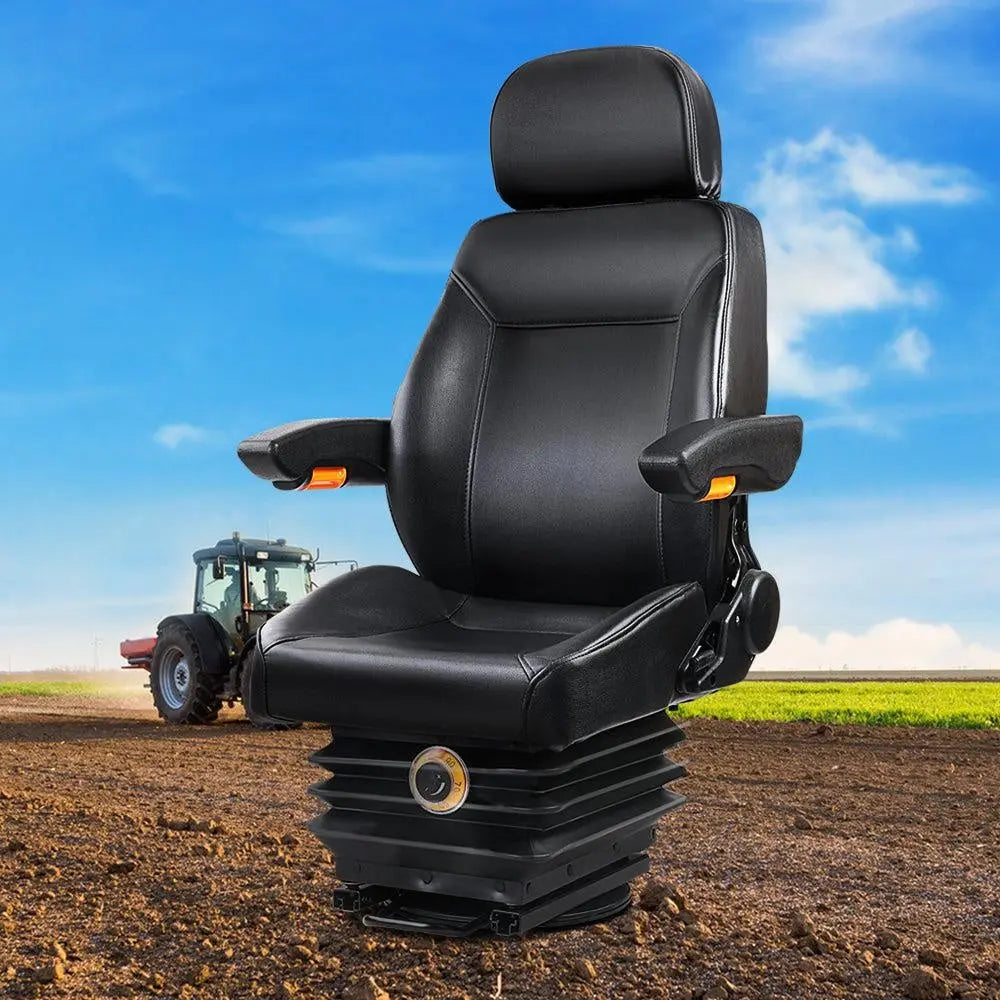 Giantz Adjustbale Tractor Seat with Suspension - Black Deals499