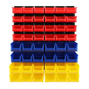 Giantz Bin Wall 48 Storage Bin Rack Wall Mounted Tools Steel Board Work Garage Deals499