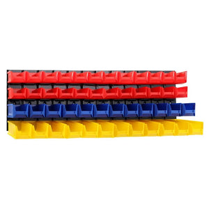 Giantz Bin Wall 48 Storage Bin Rack Wall Mounted Tools Steel Board Work Garage Deals499