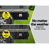 Giantz Black Under Tray Tool Box Pair Set Ute Steel Toolbox Trailer Underbody Deals499